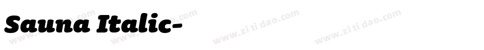 Sauna Italic字体转换